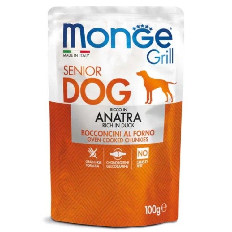 Monge Grill Senior Dog, Piept Rata, 100 g
