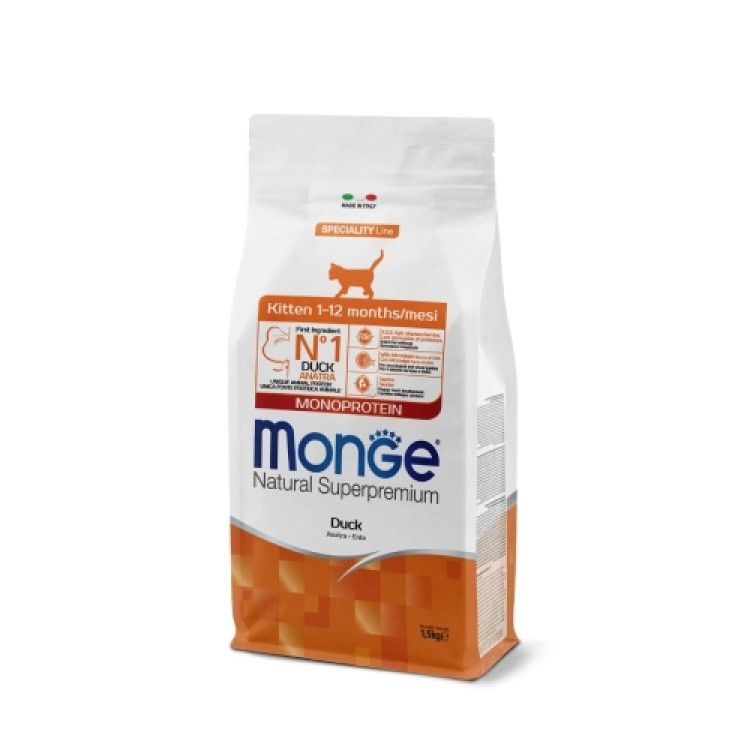 Monge Cat Dettaglio Kitten-Duck/Rata, sac x 1,5 kg