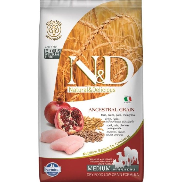 N&D Dog Lg Chicken & Pomegranate Adult Medium 2.5 Kg