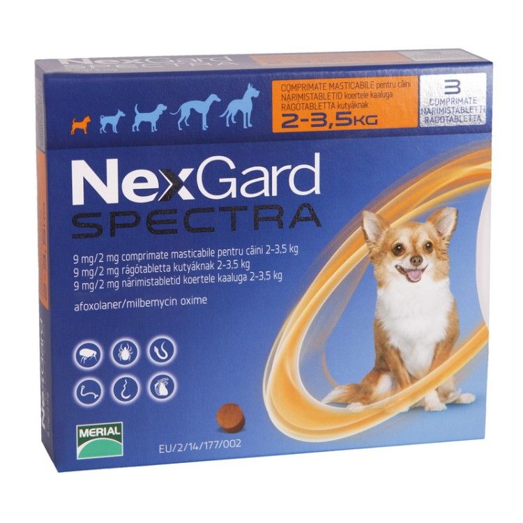 NEXGARD SPECTRA DOG XS (2-3.5kg)3 tbl