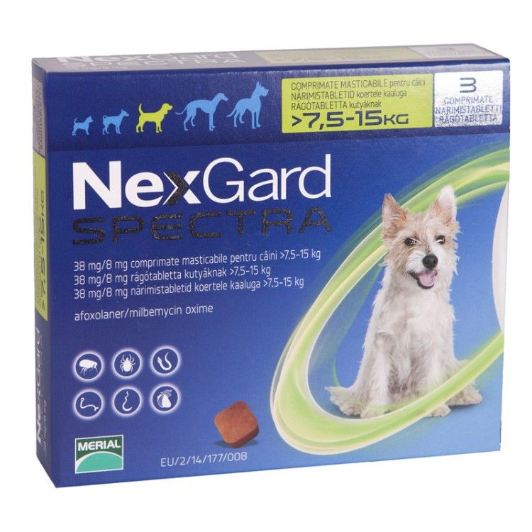 NEXGARD SPECTRA DOG M(7.5-15kg)-3tbl