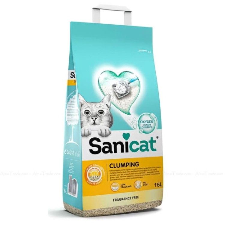 Nisip pentru litiera, Sanicat Clumping Marseille, 16 L (Igiena - Pisici)