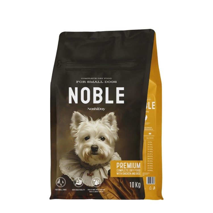 Hrana Premium Uscata Caini, NashiDay Noble, Talie Mica, Pui si Orez, 10 kg (Hrana Uscata - Caini)
