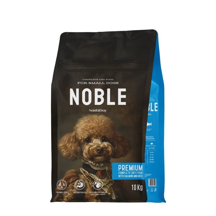 Hrana Premium Uscata Caini, NashiDay Noble, Talie Mica, Somon si Orez, 10 kg (Hrana Uscata - Caini)