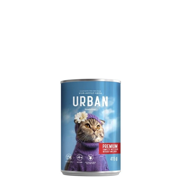 Hrana Umeda Pisici, NashiDay Urban, Vita si Ficat, 415 g (Hrana Umeda - Pisici)