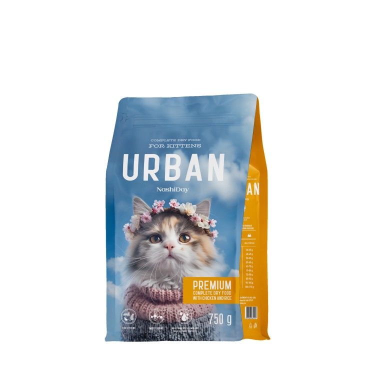Hrana Premium Uscata Pisoi, NashiDay Urban, Pui si Orez, 750 g (Hrana Uscata - Pisici)