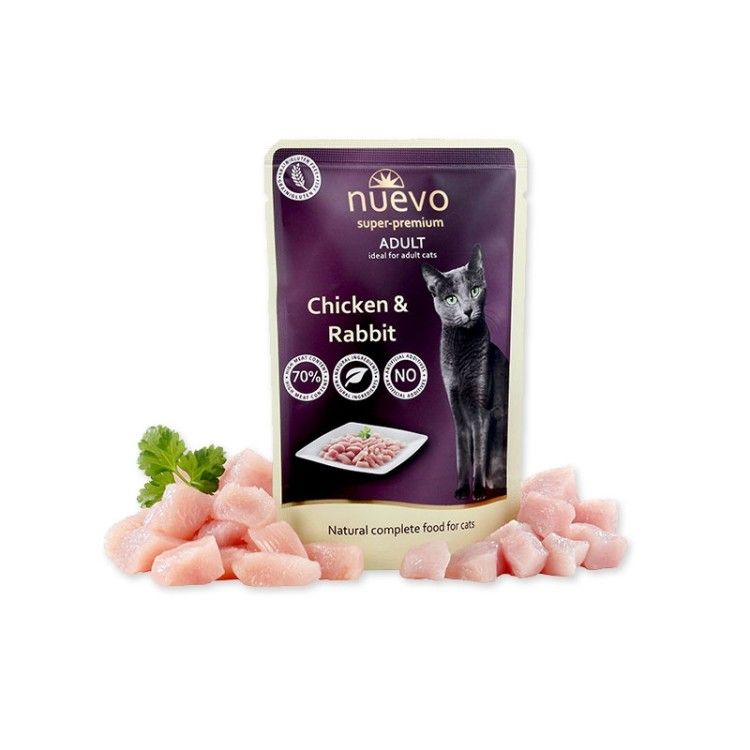 Nuevo Cat Adult Plic Pui Si Iepure, 85 g (Hrana Umeda - Pisici)