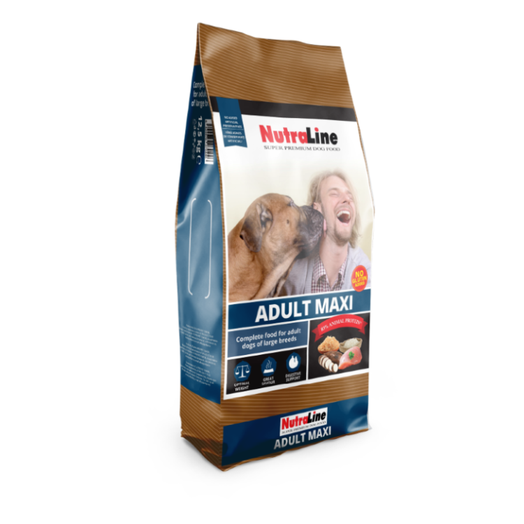 Hrana uscata caini, Nutraline Adult Maxi, 3 kg (Hrana Uscata - Caini)