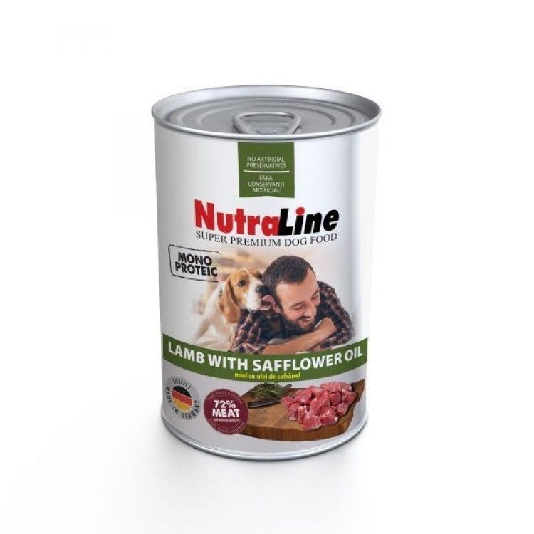 Hrana umeda caini, Nutraline Adult Monoprotein Miel & Ulei de Sofranel, 800 g (Hrana Umeda - Caini)
