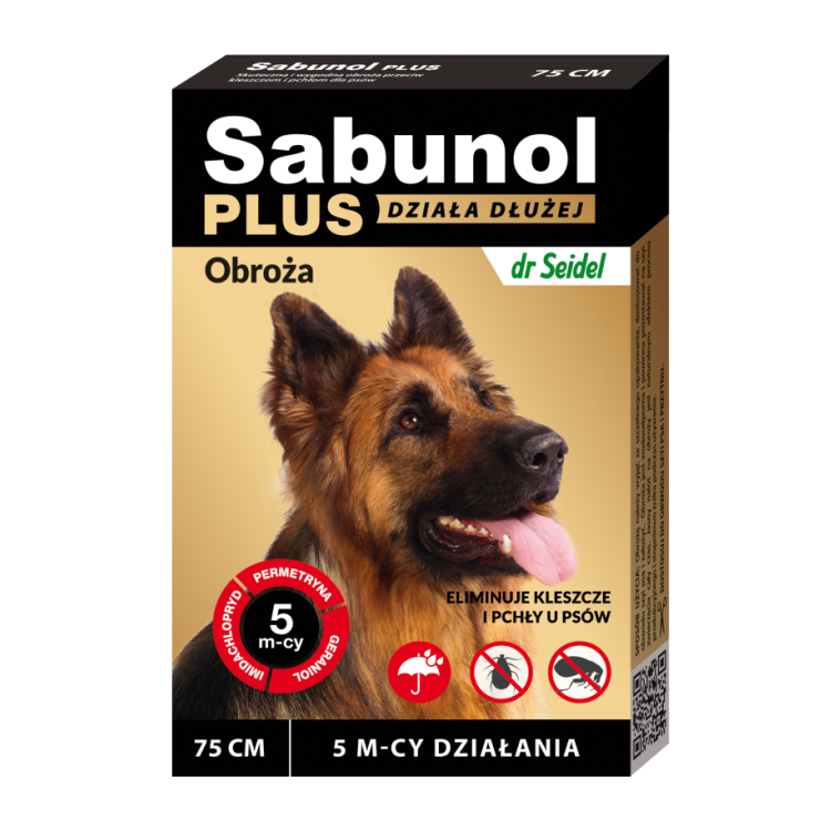 Sabunol PLUS, Zgarda Antiparazitara Caini 26-50 kg (75cm)