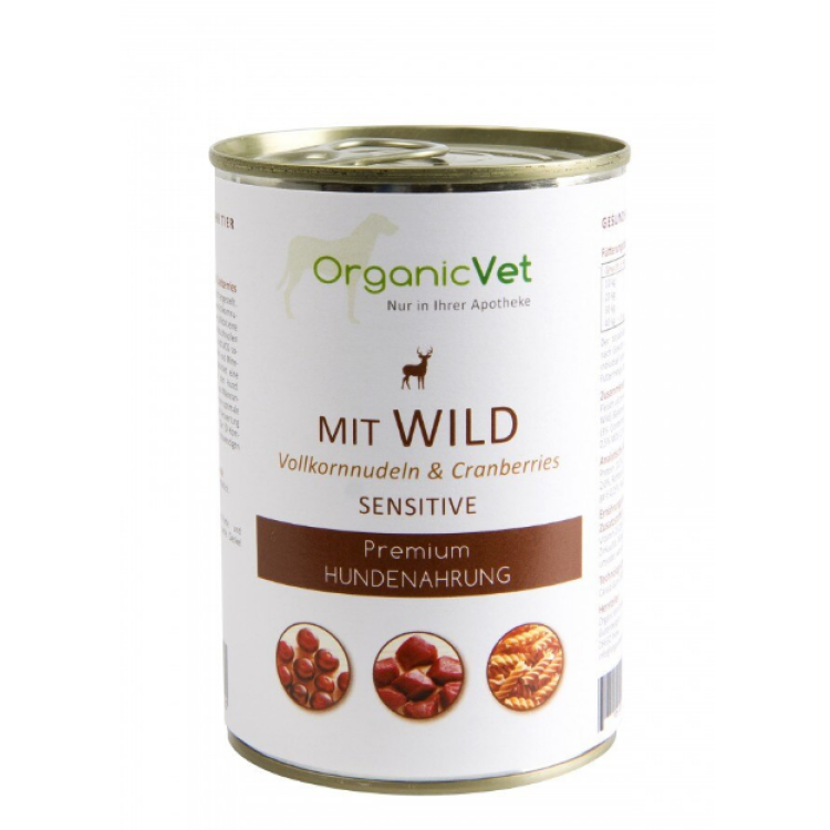 OrganicVet, vanat, paste si merisoare, 400 g