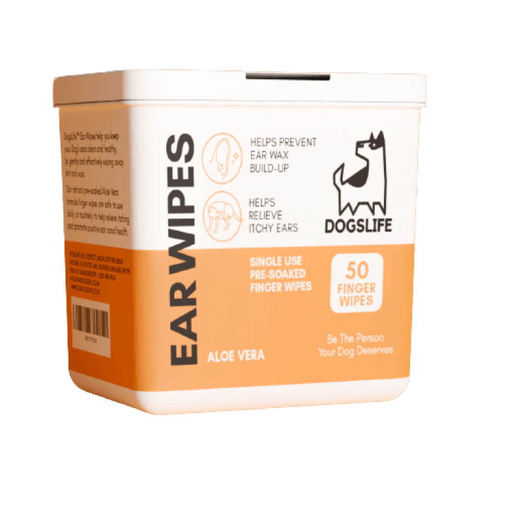 Servetele auriculare Dogslife cu Aloe vera, pachet x 50 buc