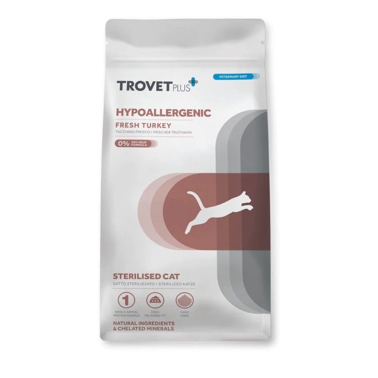 Trovet Plus Sterilised Cat Hypoallergenic, Curcan, 2.5 kg