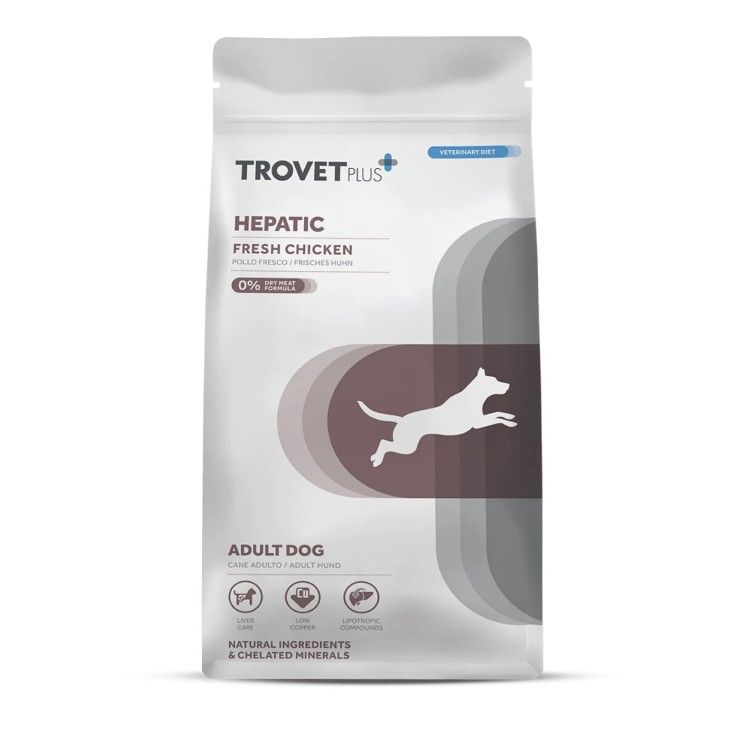 Trovet Plus Adult Dog Hepatic, Pui, 3 kg