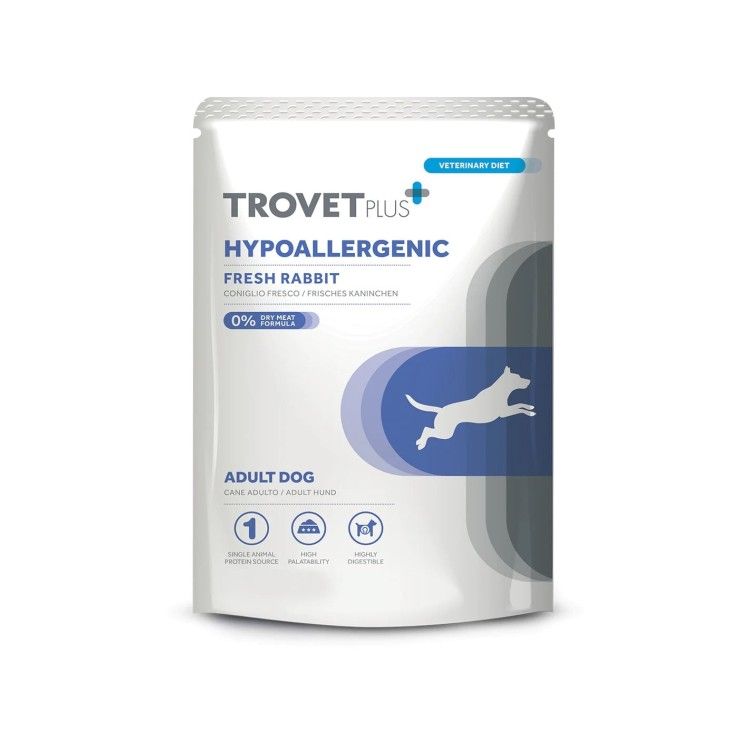 Trovet Plus Adult Dog Hypoallergenic, Iepure, 300 g