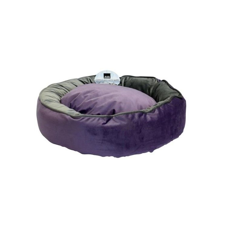 Pat caini si pisici, Aria Marchese Ducato Violet/ Gri, M 60x50x25 cm (Perne, paturi, culcusuri, saltele)