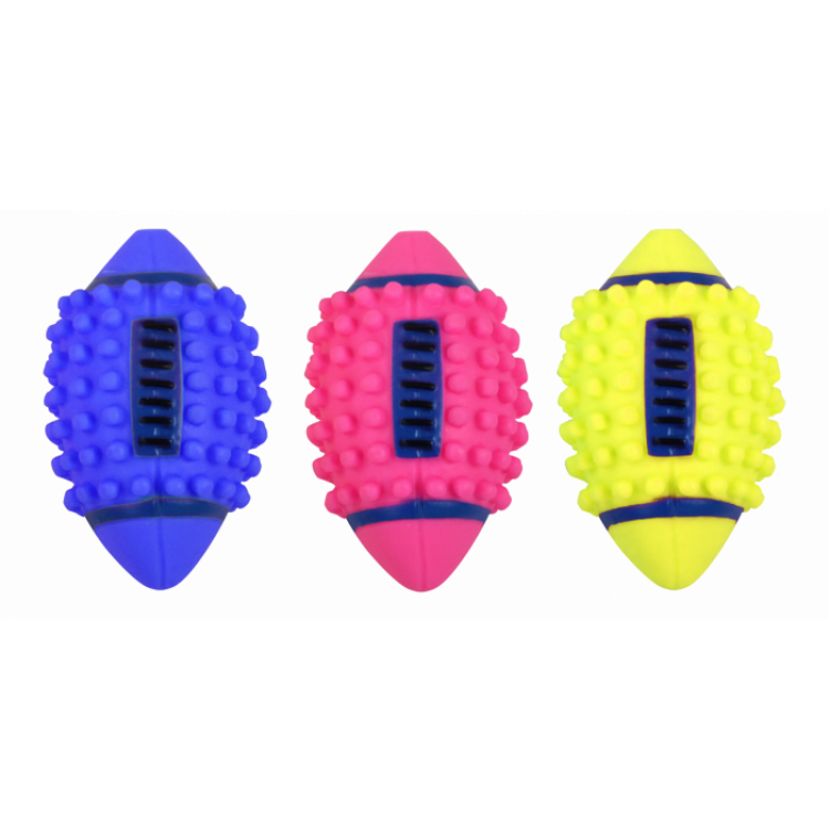 Pawise Jucarie Minge de Rugby Fosforescenta pentru Caini, 12.5 cm