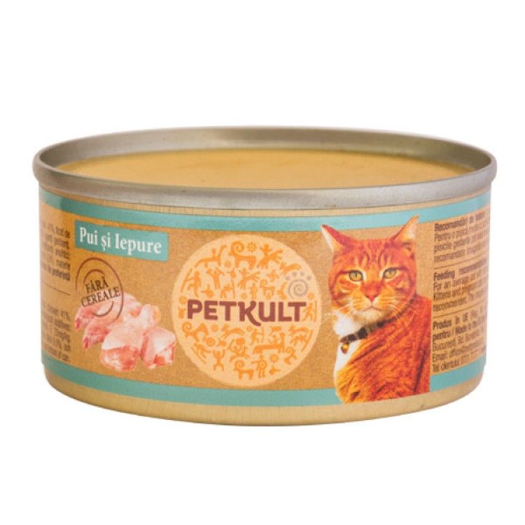 Petkult Cat Pui cu Iepure, 80 g