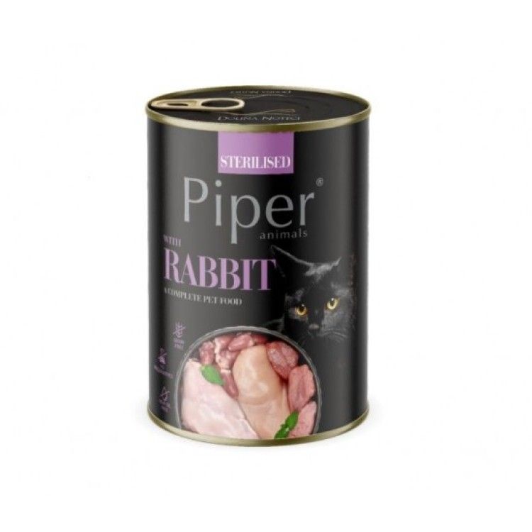 Piper Cat Sterilised, Iepure, 400 g (Hrana Umeda - Pisici)