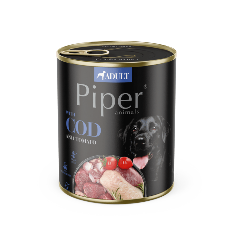 PIPER DOG- Carne de cod si tomate- 800g