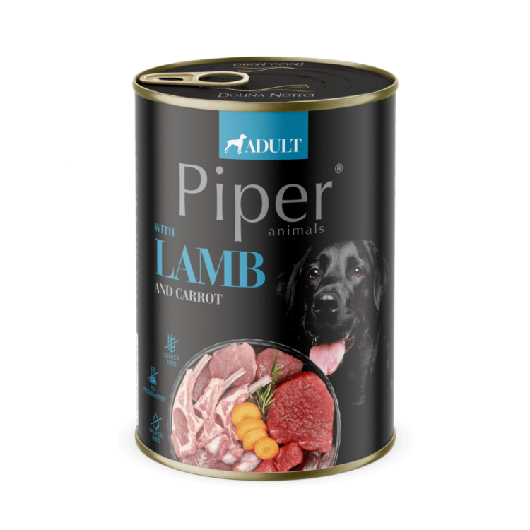 PIPER DOG- Carne de miel si morcov 400g