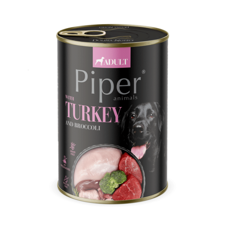 PIPER DOG- Carne de curcan si brocolli- 400g