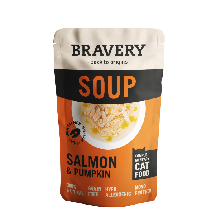 BRAVERY SOUPS CAT SALMON &  PUMPKIN 40 G