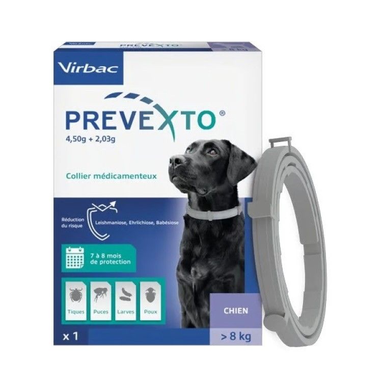 PreveXto Zgarda Antiparazitara Caini, peste 8 kg (Farmacie - Antiparazitare)