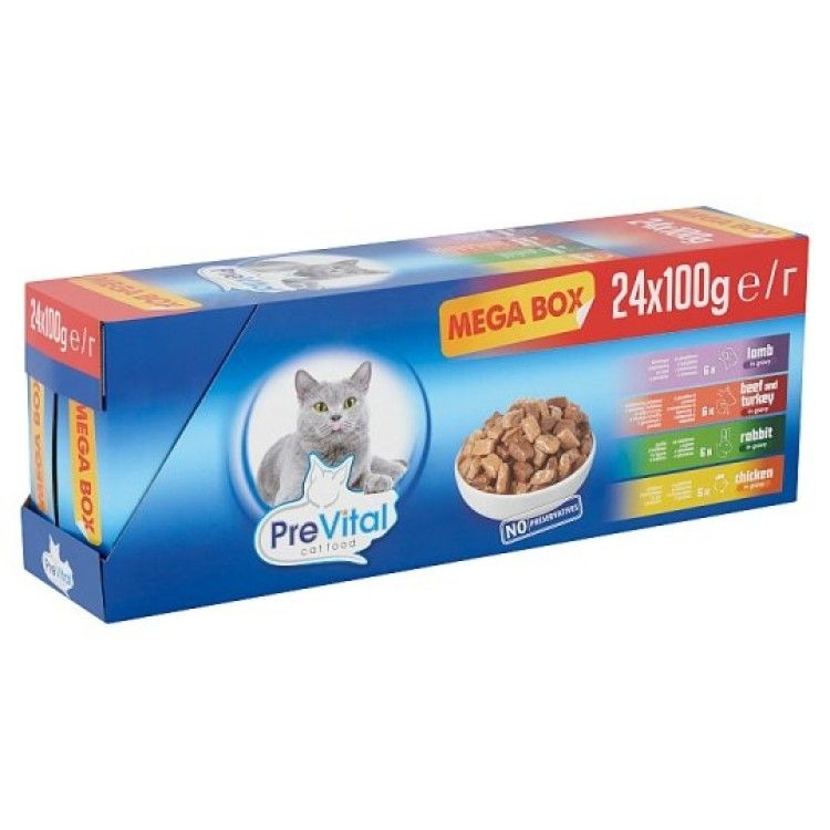 PREVITAL CAT 24*100G, MEGABOX, MIX,  (R)