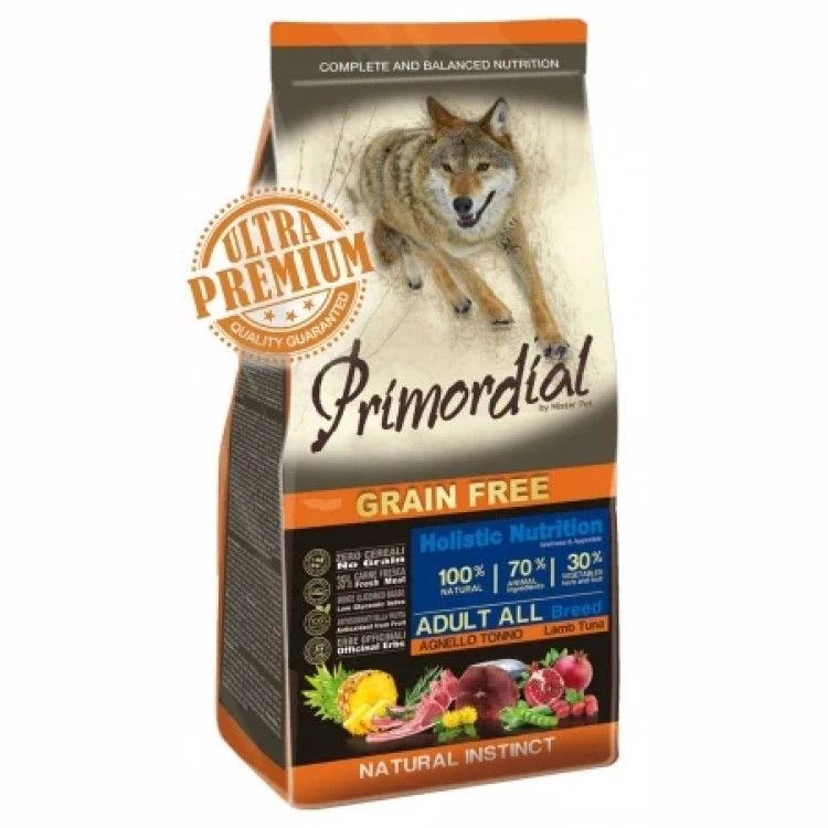 Primordial Grain-Free Holistic Dog Adult Tuna & Lamb, 2 kg (Hrana Uscata - Caini)