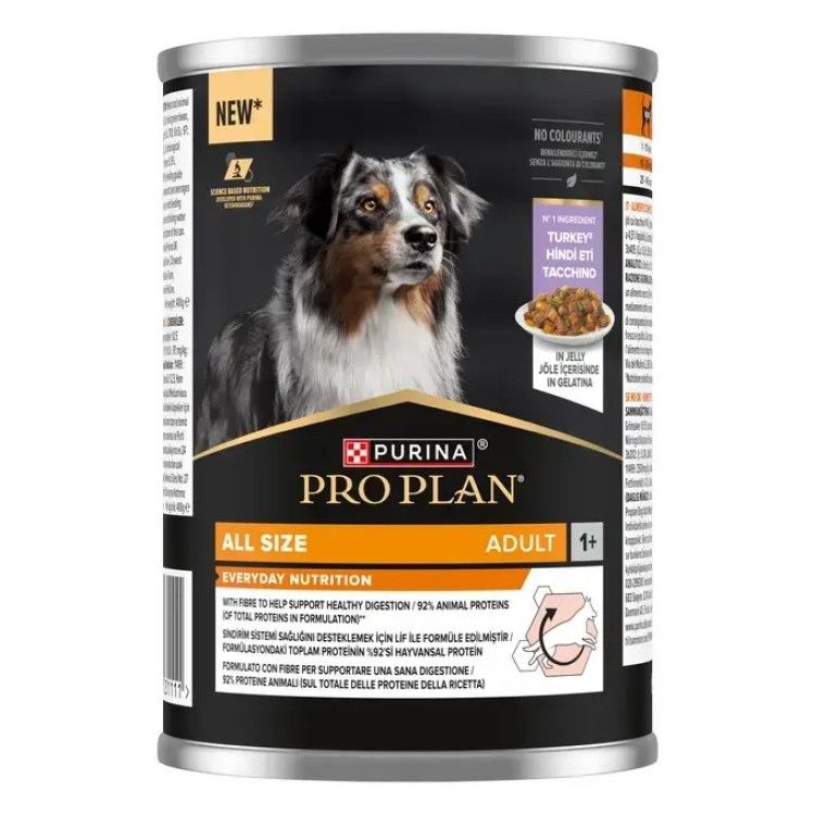 PRO PLAN EVERYDAY NUTRITION Adult, Curcan, toate taliile, hrana umeda pentru caini, 400 g (Hrana Umeda - Caini)