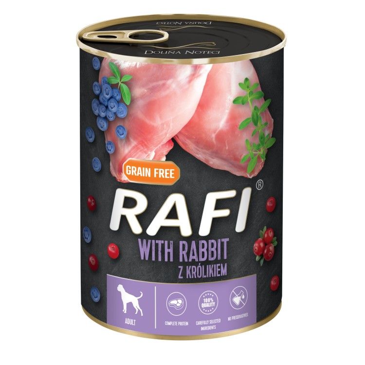 Hrana Umeda Caini, Rafi Dog, Iepure si Afine, 400 g (Hrana Umeda - Caini)