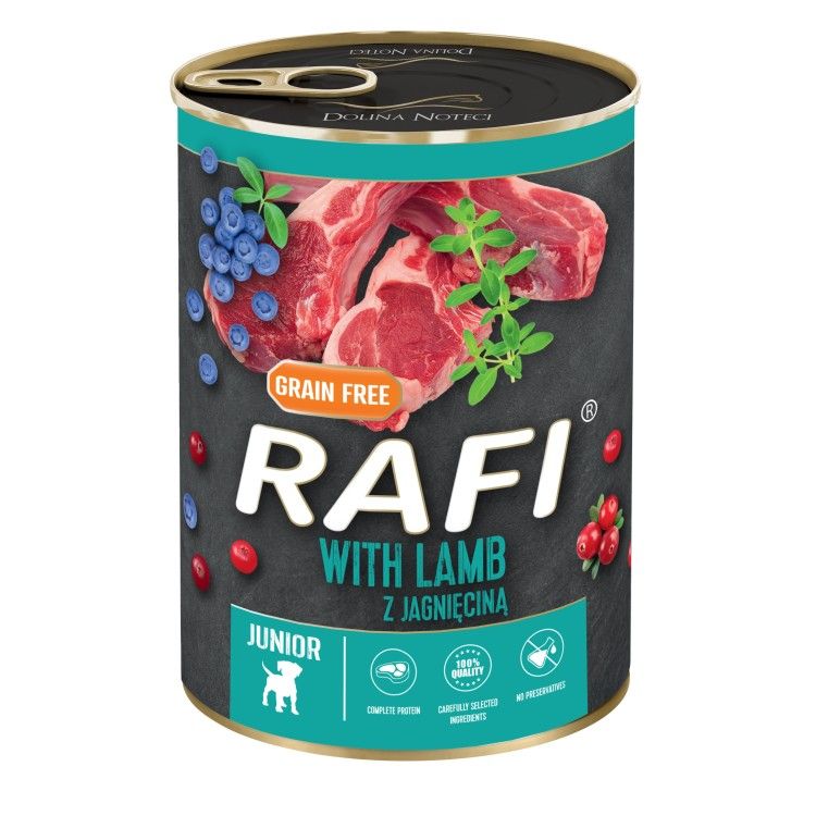 Hrana Umeda Caini, Rafi Dog Junior, Miel si Afine, 400 g (Hrana Umeda - Caini)