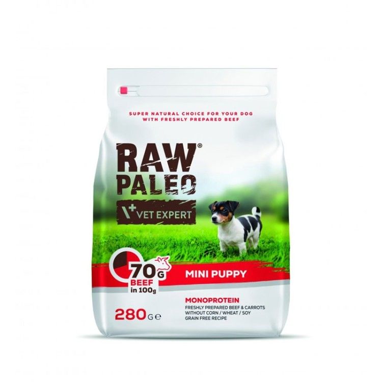 Raw Paleo, Puppy, Rase Mici, Vita, 280 g