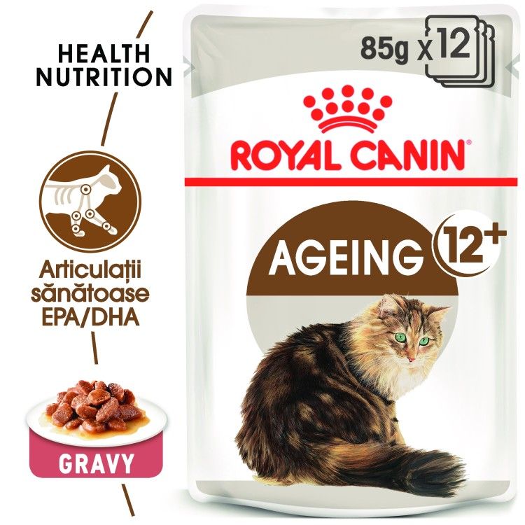 Royal Canin Ageing 12+ hrana umeda pisica senior (in sos), 12 x 85 g 