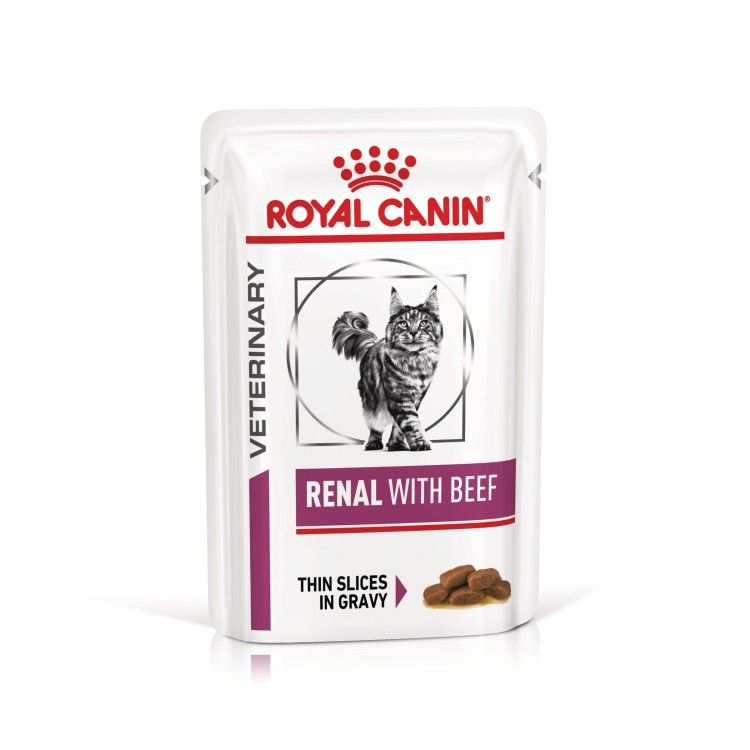 ROYAL CANIN Renal cu Vita, dieta veterinara pisici, sistem renal, (in sos), 85 g (Diete Veterinare - Pisici)