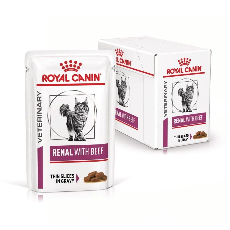 ROYAL CANIN Renal cu Vita, dieta veterinara pisici, sistem renal, (in sos), 12x85 g (Diete Veterinare - Pisici)