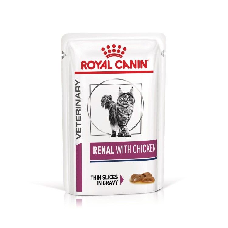 ROYAL CANIN Renal Chicken, dieta veterinara pisici, sistem renal, 85 g (Diete Veterinare - Pisici)