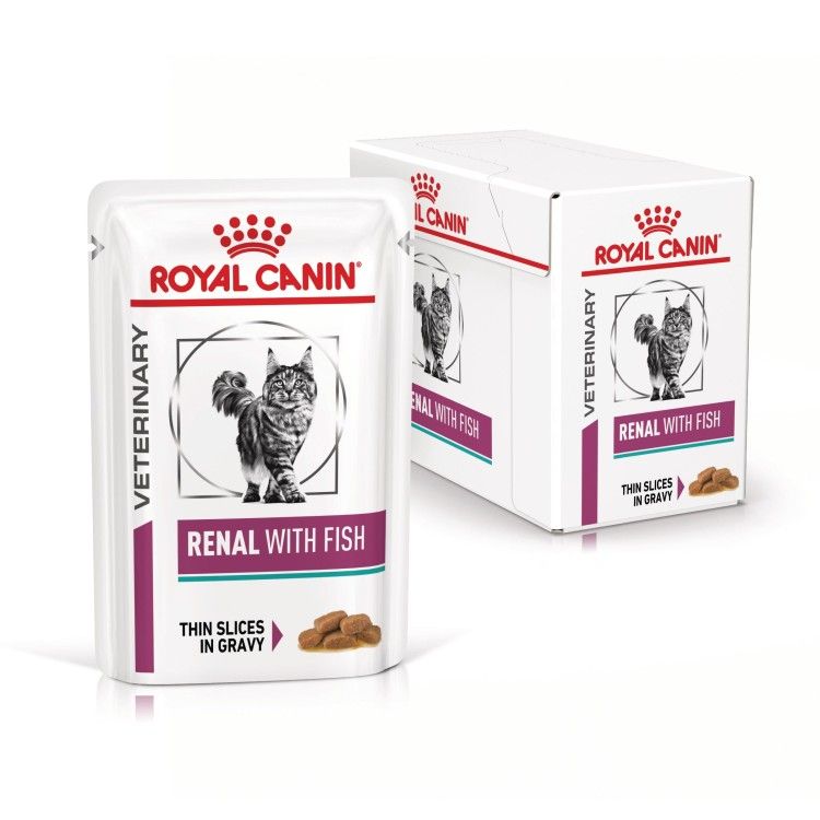 ROYAL CANIN Renal Fish, dieta veterinara pisici, sistem renal, 12x85 g (Diete Veterinare - Pisici)