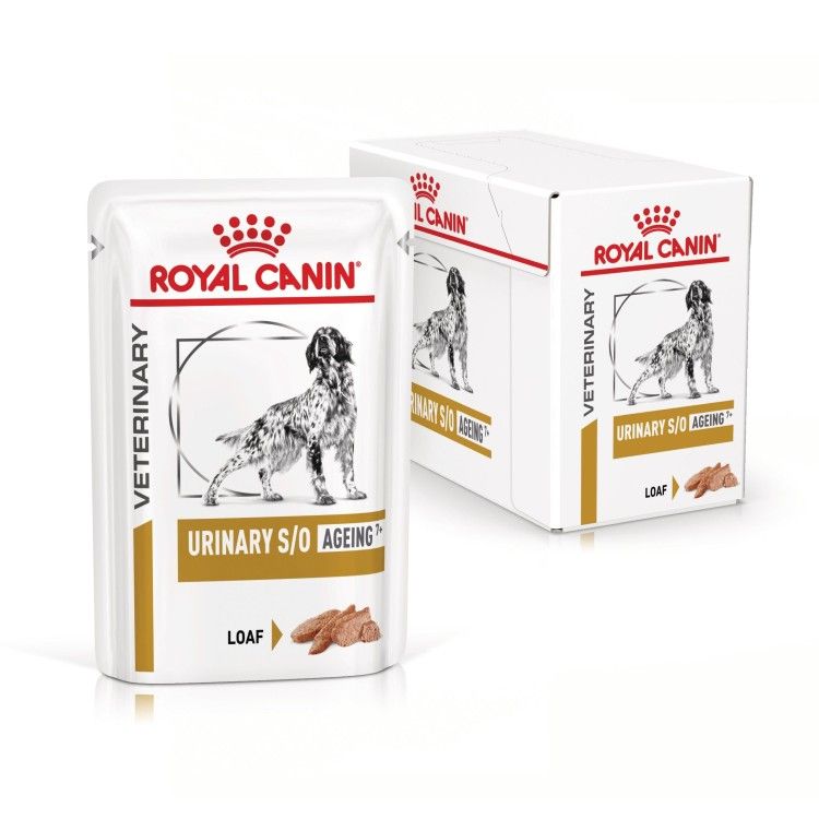 ROYAL CANIN Urinary S/O Ageing 7+, XS-XL, dieta veterinara, plic hrana umeda caini senior, sistem urinar, (pate), bax, 12x85 g (Diete Veterinare - Caini)