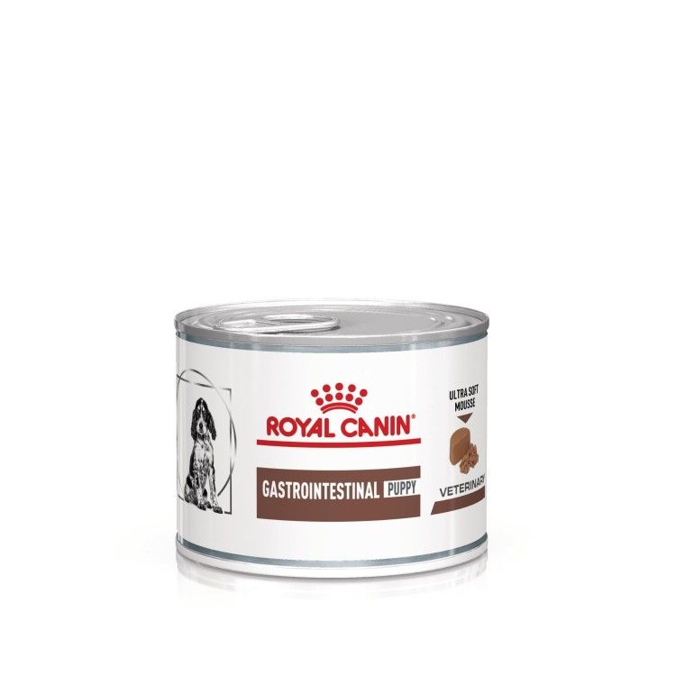 ROYAL CANIN Gastrointestinal Puppy, XS-XL, dieta veterinara, conserva hrana umeda caini junior, sistem digestiv, (pasta fina), 195 g (Diete Veterinare - Caini)