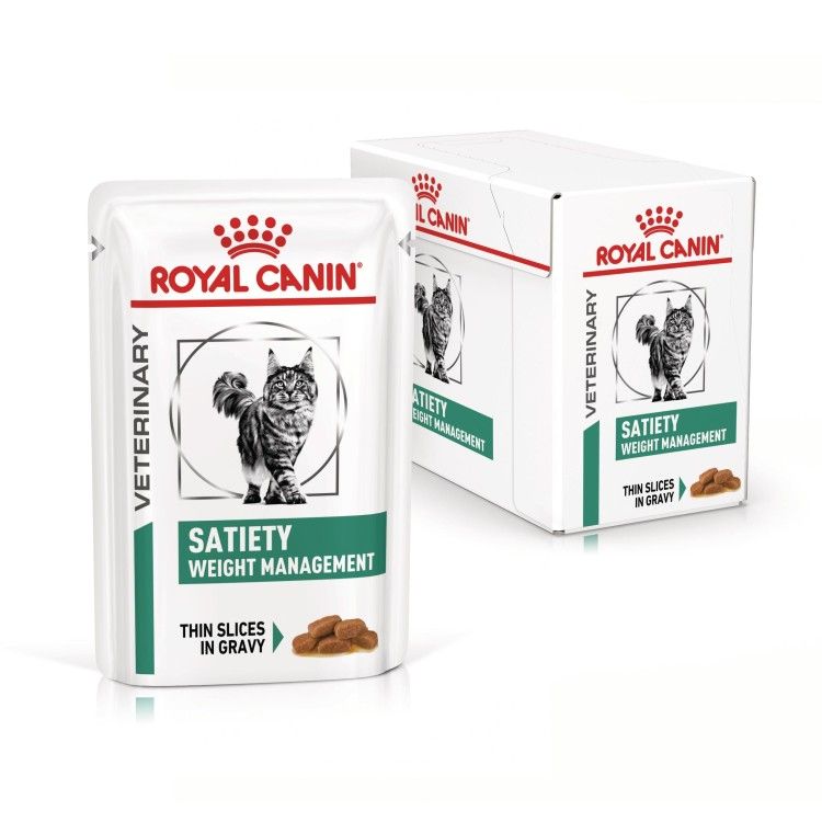 ROYAL CANIN Satiety Weight Management, dieta veterinara pisici, obezitate, (in sos), 12x85 g (Diete Veterinare - Pisici)