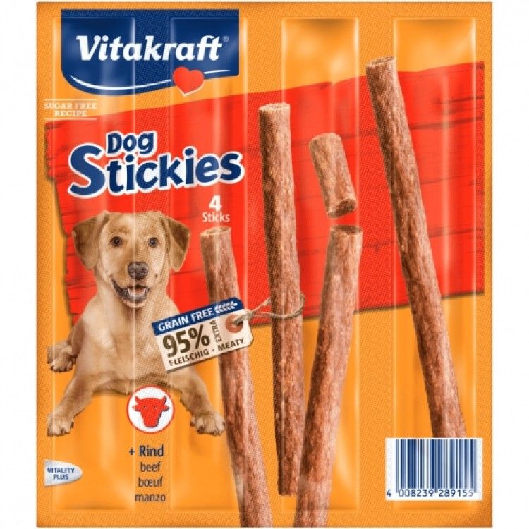 Recompense pentru caini, Vitakraft Dog Stickies Vita 4 buc, 44 g