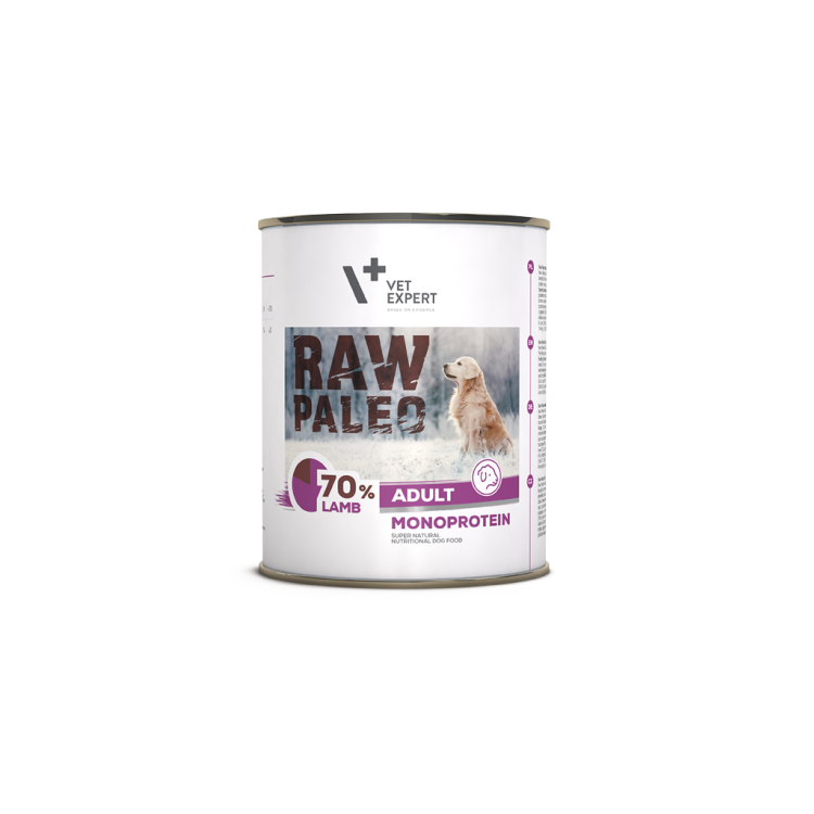 Raw Paleo, Conserva Monoproteica, Adult, Miel, 800 g 