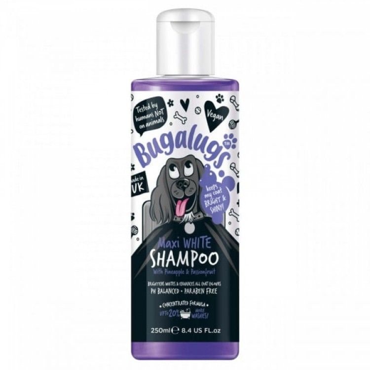 Sampon Caini Bugalugs Maxi White, 250 ml (Sampoane)