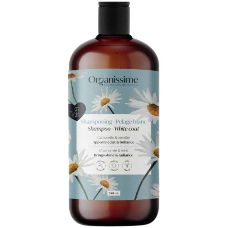 Sampon pentru caini cu blana alba Biogance Dog Shampoo White Chamomile, 250 ml (Sampoane)