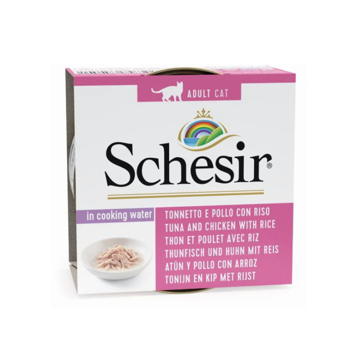 Hrana umeda pisici, Schesir, Ton, Pui si Orez, 85 g (Hrana Umeda - Pisici)