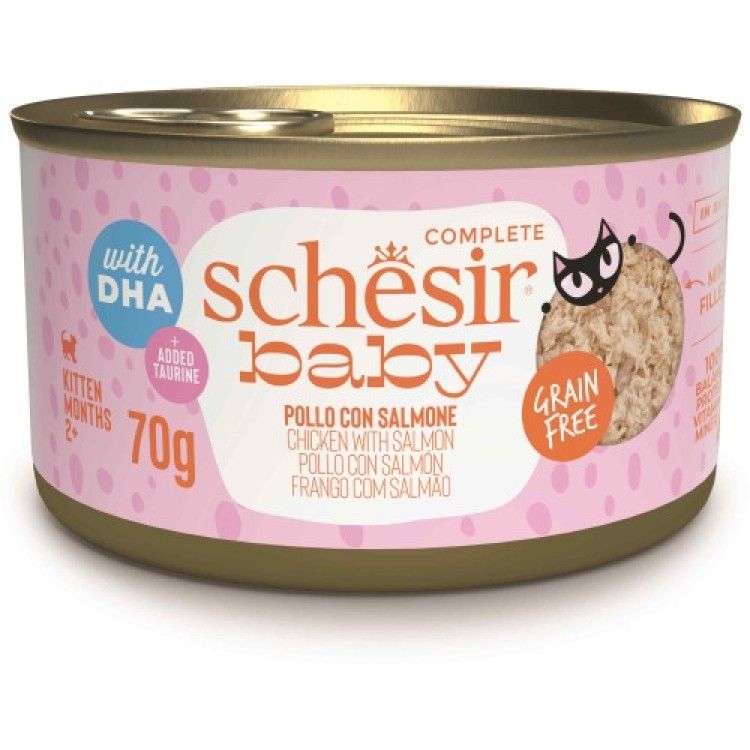 Schesir Baby Cat Pui si Somon, 70 g