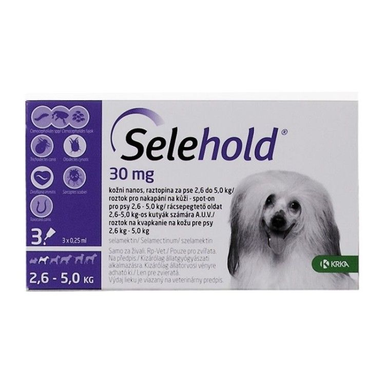 Selehold Dog 30 mg  ml, 3 x 0.25 ml