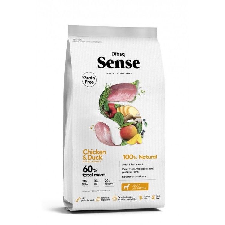 Dibaq Grain Free Sense Chicken & Duck, Adult, 12kg